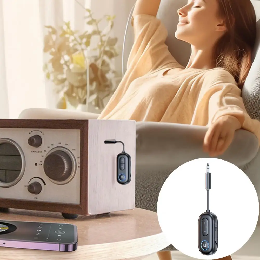 Mini Converter Compact Bluetooth Transmitter Wireless Audio Adapter with Tx/rx Modes Portable Plug-and-play for Connectivity