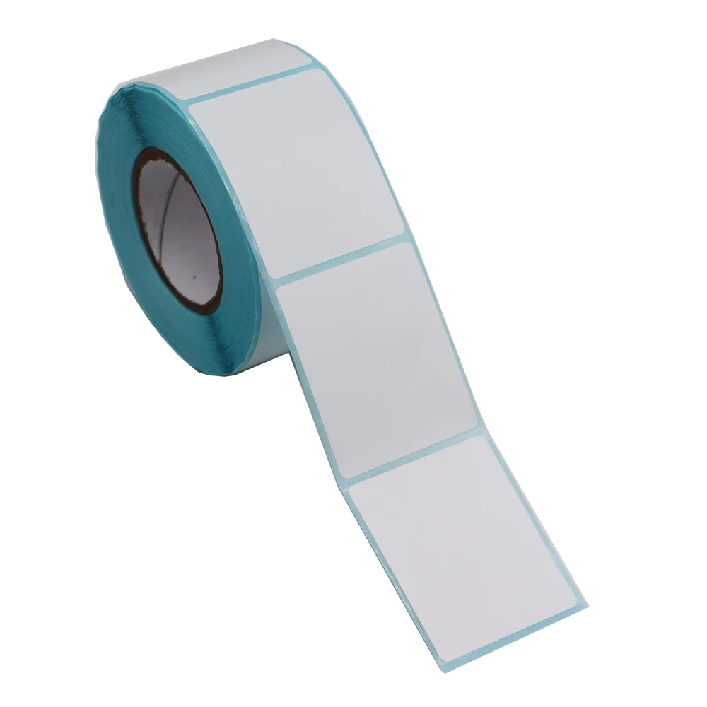 자가 접착 열 흰색 블랭크 라벨 스티커 종이, 슈퍼마켓 가격 라벨, 직접 인쇄, 방수 인쇄 용품, 40x50-500pc