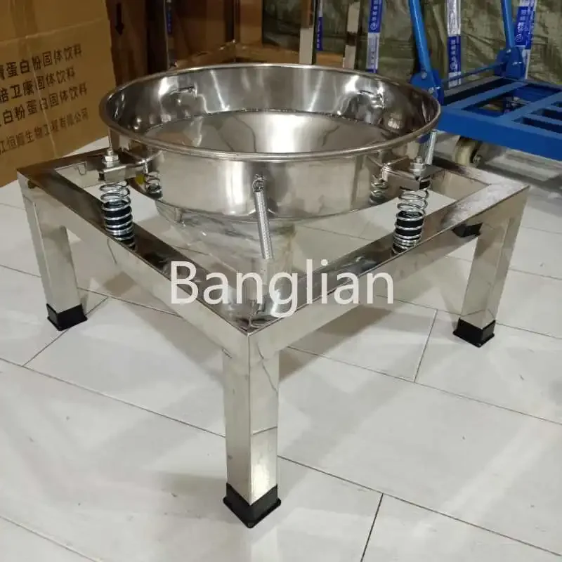 Electric Screen Shaker Machine for Powder and Grain, Stainless Steel, Vibrating Sieve, 50cm Diameter