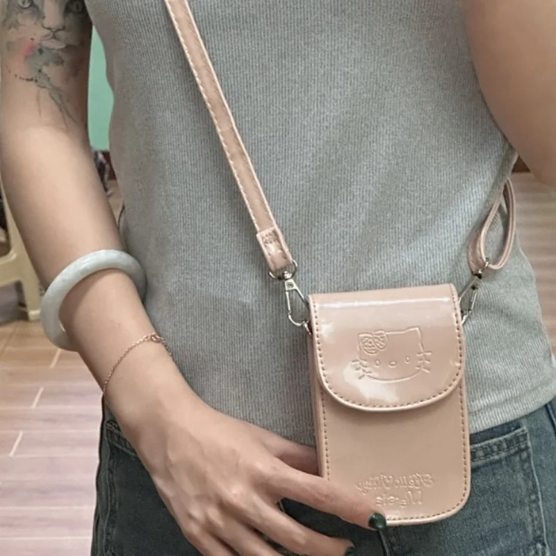 

Y2k Hello Kitty Сумка для камеры Kawaii Sanrio Сумка на плечо Милая мультяшная мини-сумка для камеры Sony Black Card M7 Card Machine CCD Подарок