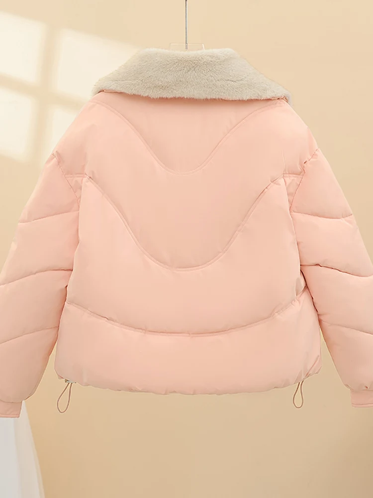 Damski płaszcz bawełniany Sli Thiened, jesienno-zimowy, luźny, modny, mały rozmiar, uniwersalny, z kołnierzykiem.