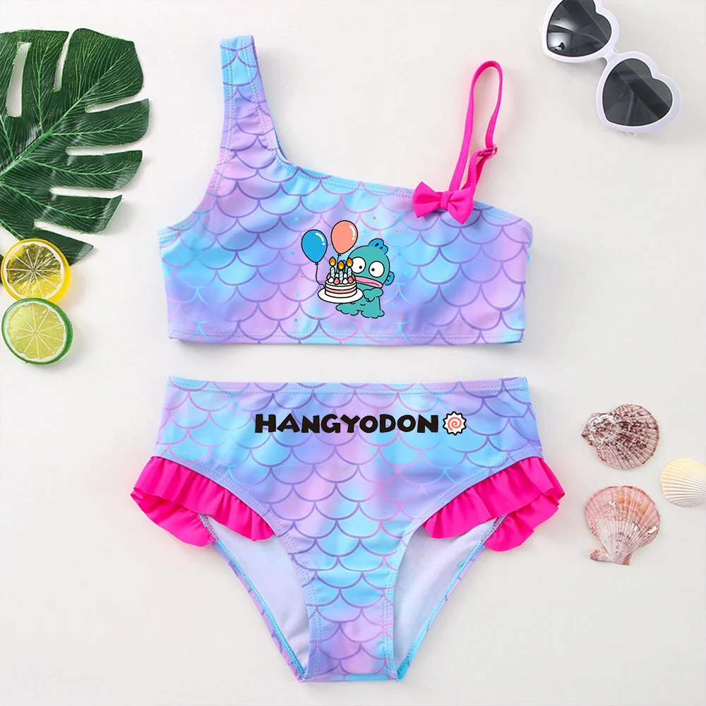 Hangyodon Mädchen Tankini Badeanzüge Sommer Strand tragen Kinder Kinder tragen Badeanzüge zweiteilige Bikini kleider Mode Meerjungfrau