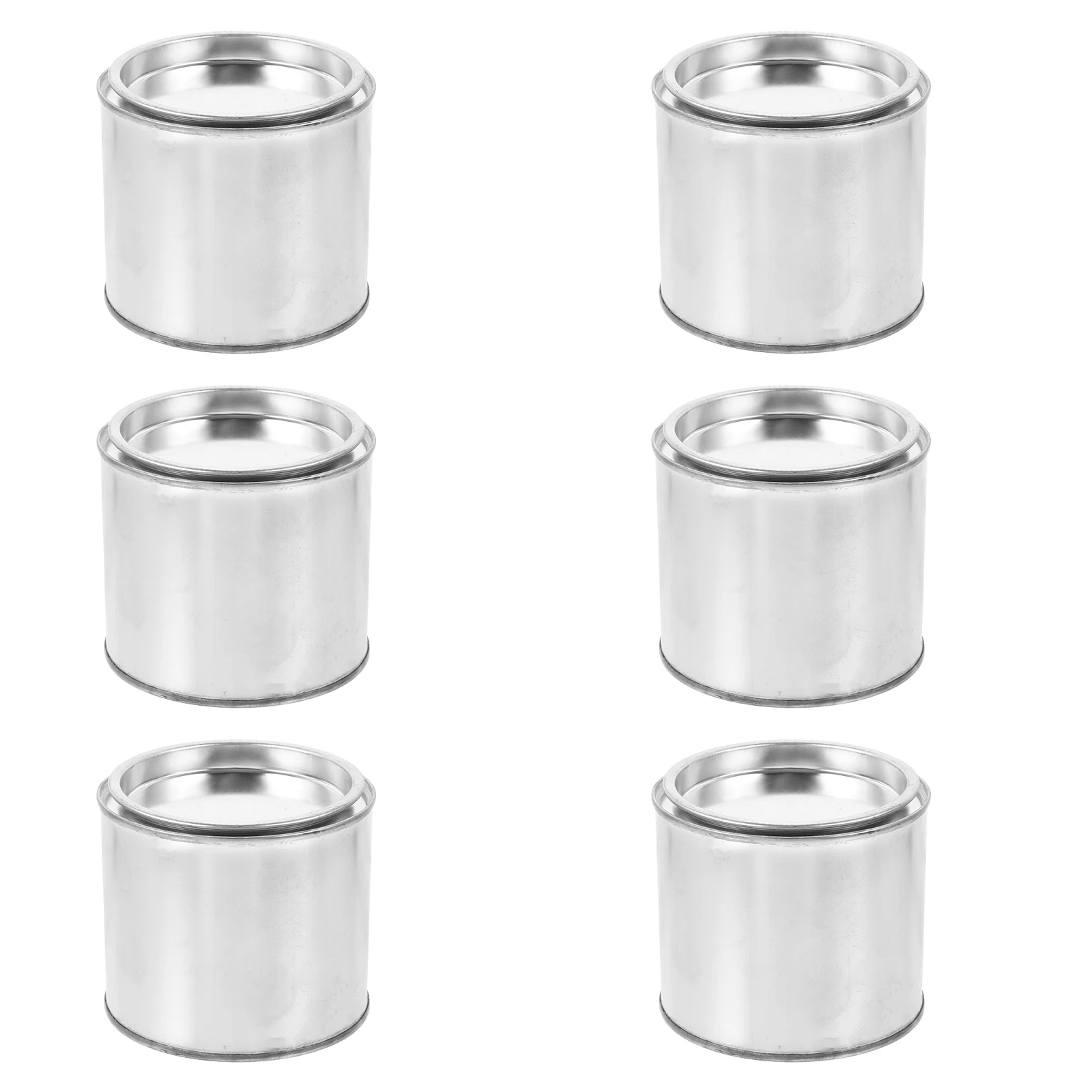 6 قطعة تعديل الطلاء المعدني يمكن حاوية تخزين الحديد المتينة للاستخدام المنزلي الحبر علبة سطل جرة القصدير الحرفية #5