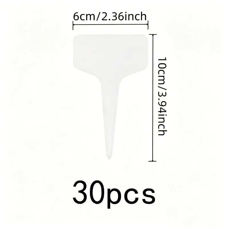 30 pcs T-Shape Plant Markers for Outdoor Garden Marking, Smooth Writable Surface, Waterproof Fade Resistant