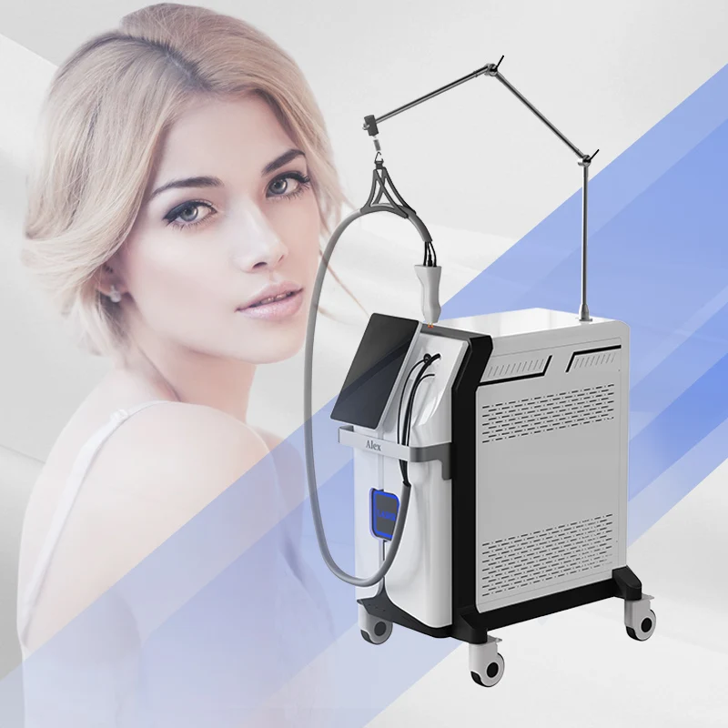 Best Quality Alexandrite 755 Hair Removal Machine 755nm 1064nm Long Pulse Air Cooling Face Whole Body Hair Removal Machine