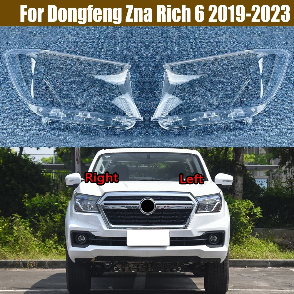 

For Dongfeng Zna Rich 6 2019-2023 Car Front Headlight Cover Auto Headlamp Lampshade Lampcover Head Lamp light glass Lens Shell