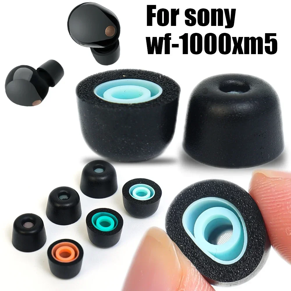 S/M/L Kabellose Ohrhörer-Ohrstöpsel für Sony WF-1000XM5, weiche Memory-Schaum-Ohrpolster, austauschbare, rutschfeste Kopfhörer-Ohrstöpsel – Detail 3