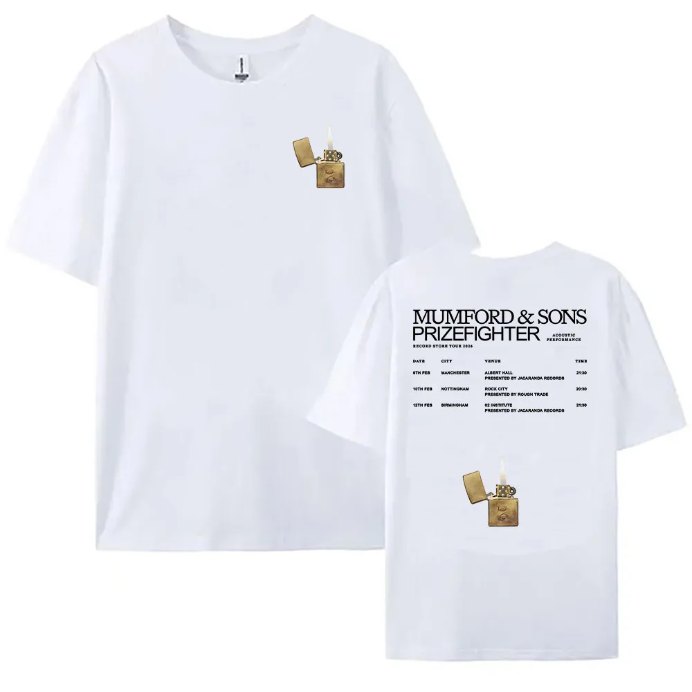 ملابس النساء والرجال Mumford & Sons Prisifighter Tour تي شيرت فضفاض من القطن بأكمام قصيرة تي شيرت نسائي غير رسمي قميص جرافيك #1