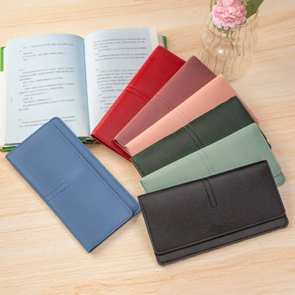 Minimalist PU Leather Leather Women Wallets Solid Color Large Capacity Coin Purse Mini Wallet Women
