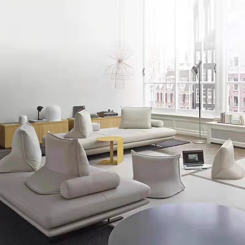 Quality Aesthetic Living Room Sofas Luxury Italian Lazy Lounge Living Room Sofas Modular Bedroom Divano Moderno Furniture Home view 5