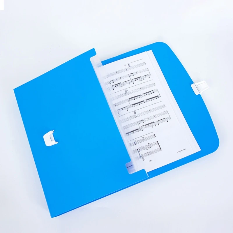 Handheld Document Files Folder Bag 7 Pockets Expandable School Test Papers Folder Multiple Colors with Sticky Index Tabs