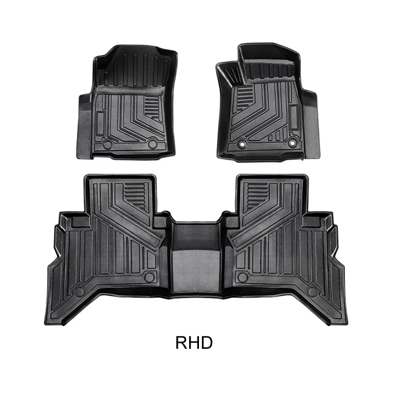 3D TPE LHD RHD Floor Car Mat For Toyota Hilux Revo 2015-2021 Rocco Car Floor Liner tray Foot Pad Carpet 4x4 Pickup Accessories