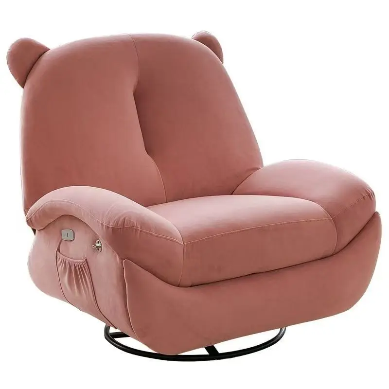 

#@Modern Single Electric Velvet Recliner Sofa Convertible Multifunctional Soft Leisure Single Sofa Chair With Adjustable
