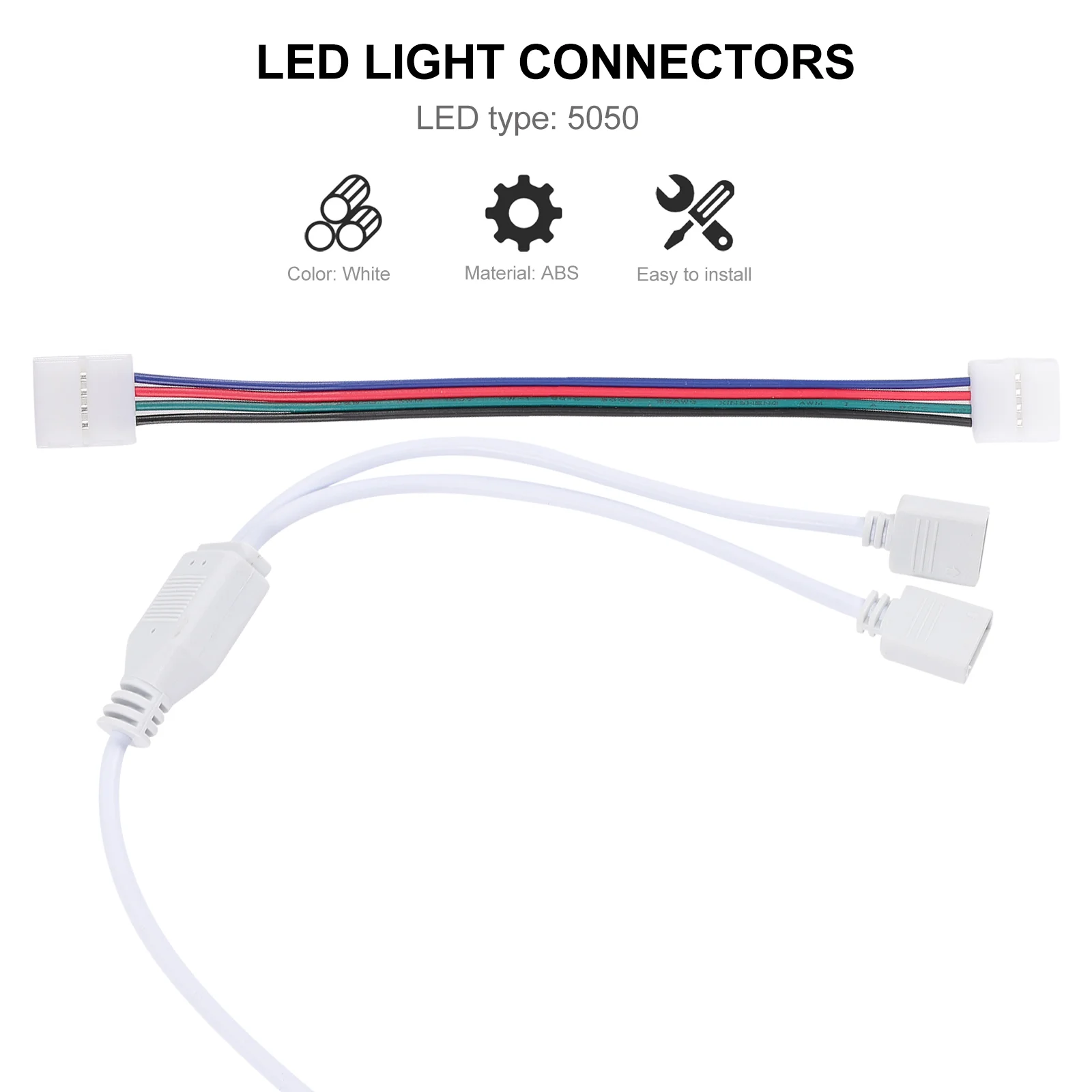 1 Set Led Strip Connector Rgb Light Connector Solderless 4 Pin Led Connector led strip connectors led light connectors