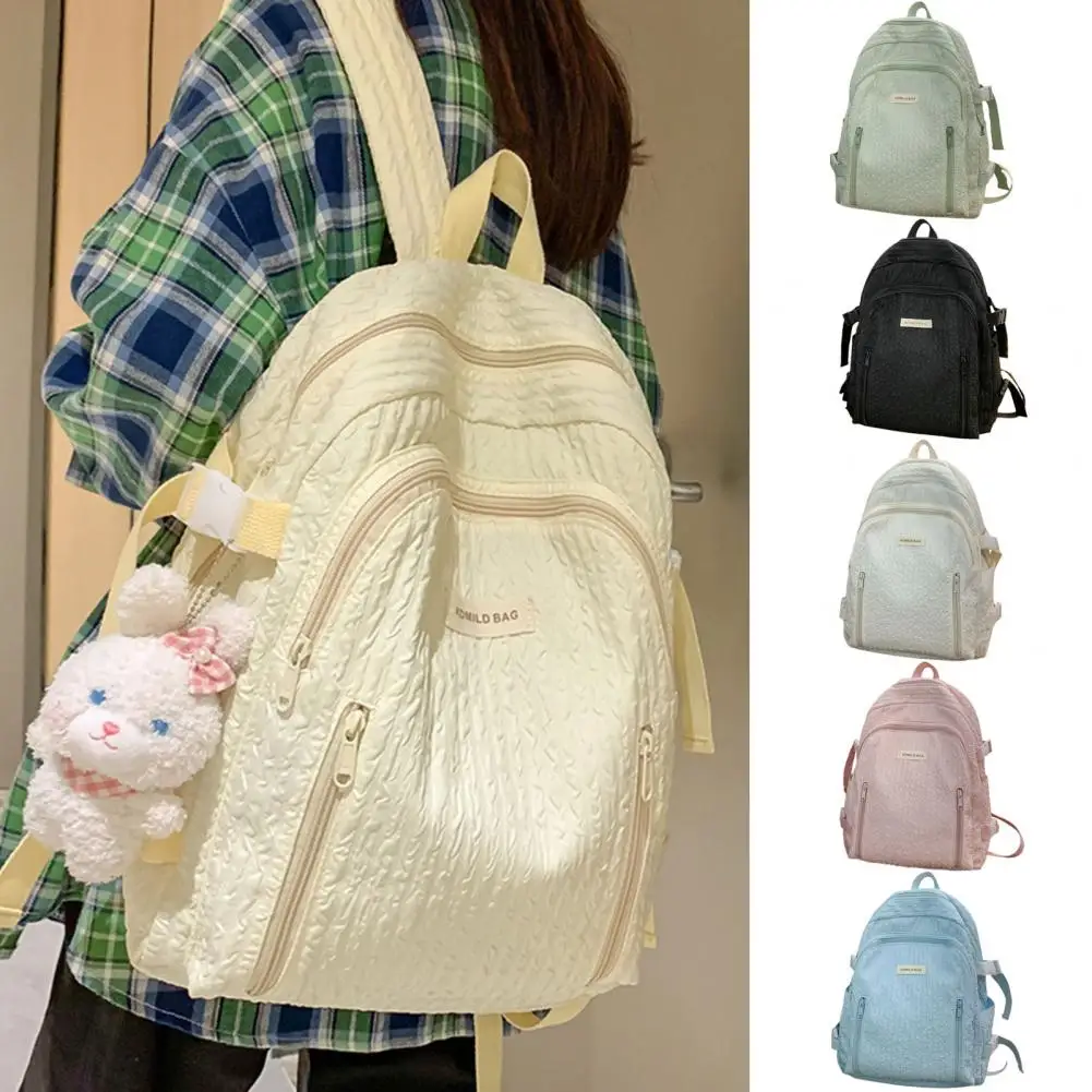 School Backpack Strong Load Bearing Travel Backpack Fashion Letter Travel Students Schoolbag Bookbag Hold Items