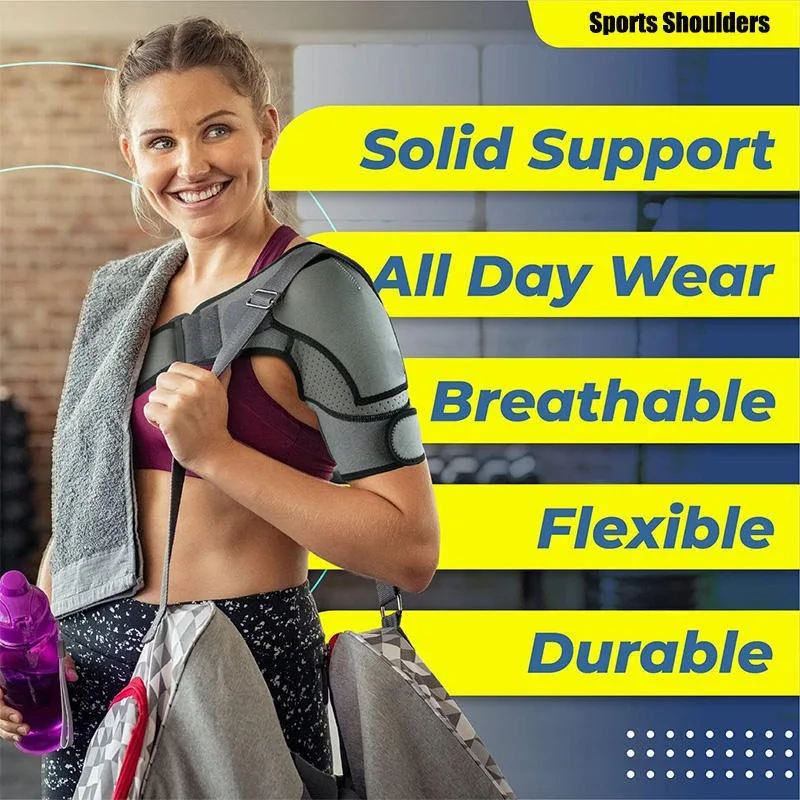 ZHUOHUA Adjustable Shoulder Brace for Left/Right Hand-Support Sleeve for Torn Rotator Cuff,AC Joint,Shoulder Stability
