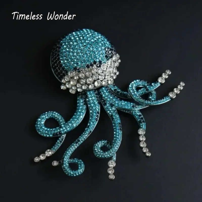 Timeless Wonder-Broche Pieuvre pour Femme, Bijoux de Styliste, Cadeau de Luxe Rare, Mix Mignon, 5385