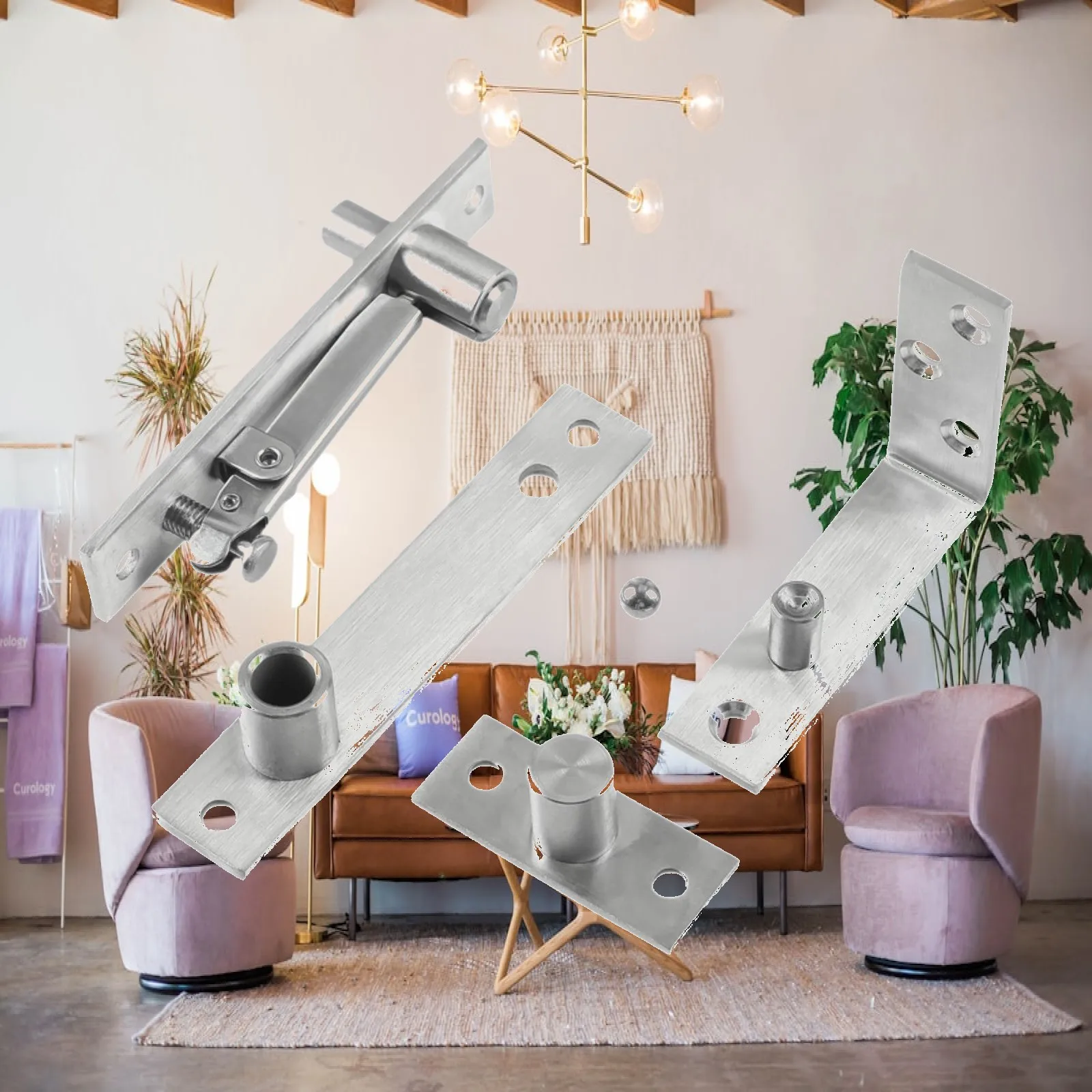 Door pivots Hinge Rotating Sturdy Easy to Install for Wood Doors Furniture Cabinets Home Farmhouse