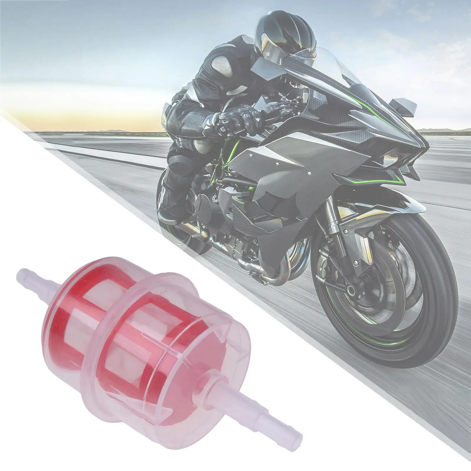 Universal Inline Filter Cup Clear Plastic Fuel Filter Trap for Motorcycle ATV Tractor Generator Diesel Engines
