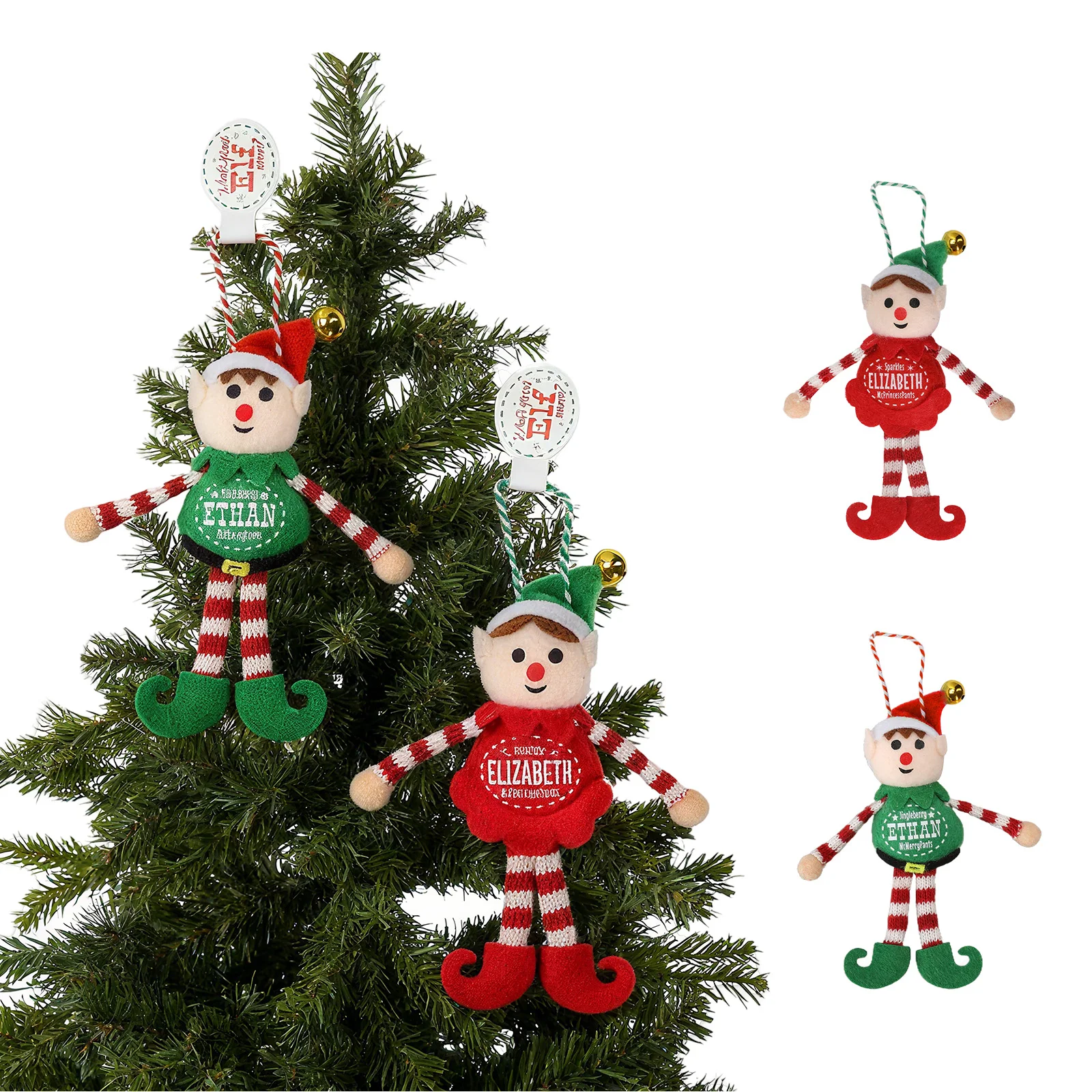 Christmas Tree Cute Navidad Elf Hanging Ornament Xmas Elf Festival Doll Pendants 2026 New Year Party Decor