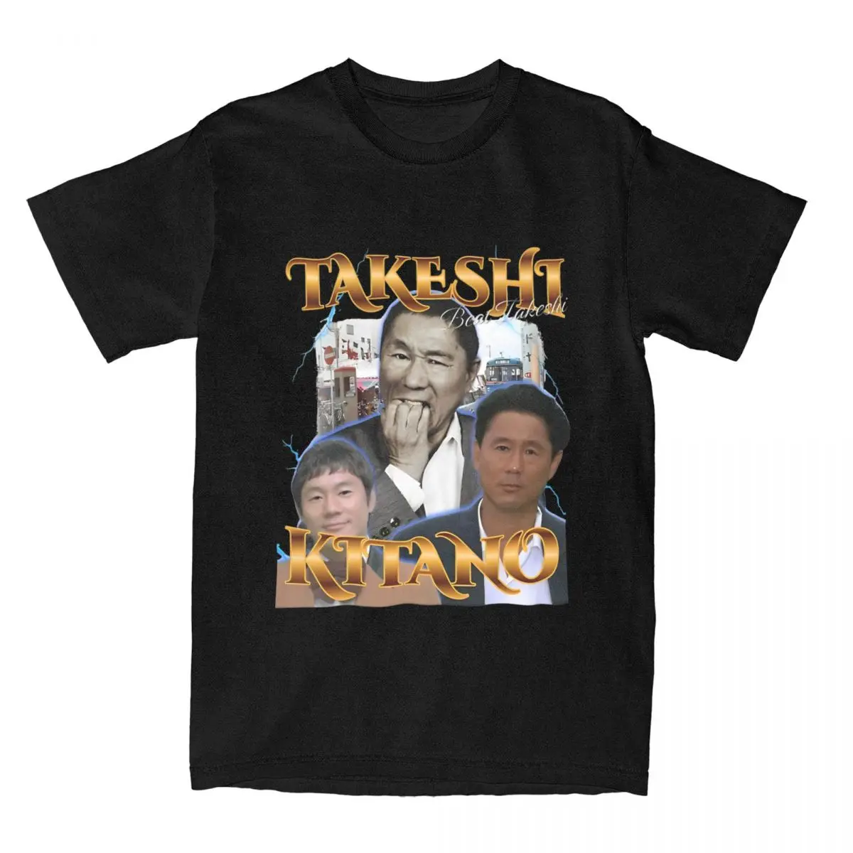 Takeshi Kitano 90s Bootleg Style T Shirt Men Women's 100% Cotton Hipster T-Shirts Round Neck Tees Short Sleeve Clothing Unique