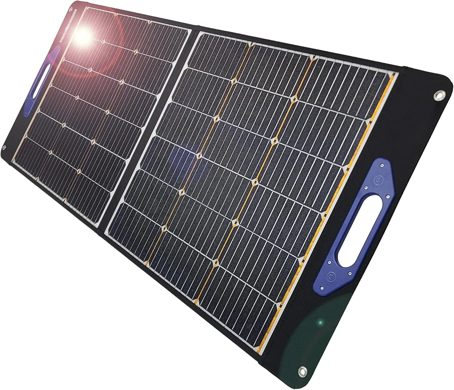 100 Watt Folding Portable Solar Panel- New Shade Stopper™ Tech: Output DOESN'T drop like a rock in partial shade