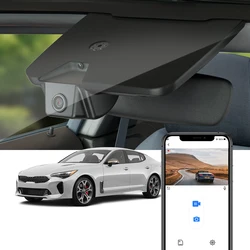 Car Black Box for Kia Stinger 1st Gen 2018 - 2024, FITCAMX 4K 2160P LHD Dash Camera for Kia, WIFI Connection Easy to Use