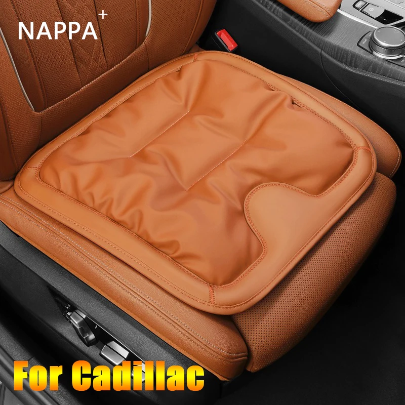 

For Cadillac Badge Breathable Car Seat Cushion ,Artificial Leather Non-Slip Bottom Comfort Protector Automotive Parts Seat Cover