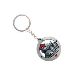 Valencia Logo Charm Keychain Spanish Style Jewelry Bag Pendant Key Chains for Spain Travel Souvenir Keyring Gifts Fashion Charms