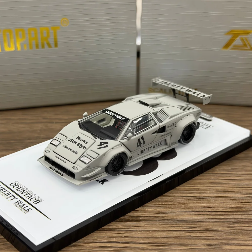 

Ready stocks TOPART 1/64 LBWK COUNTACH Combat Grey Collection Gift Scale Model Car