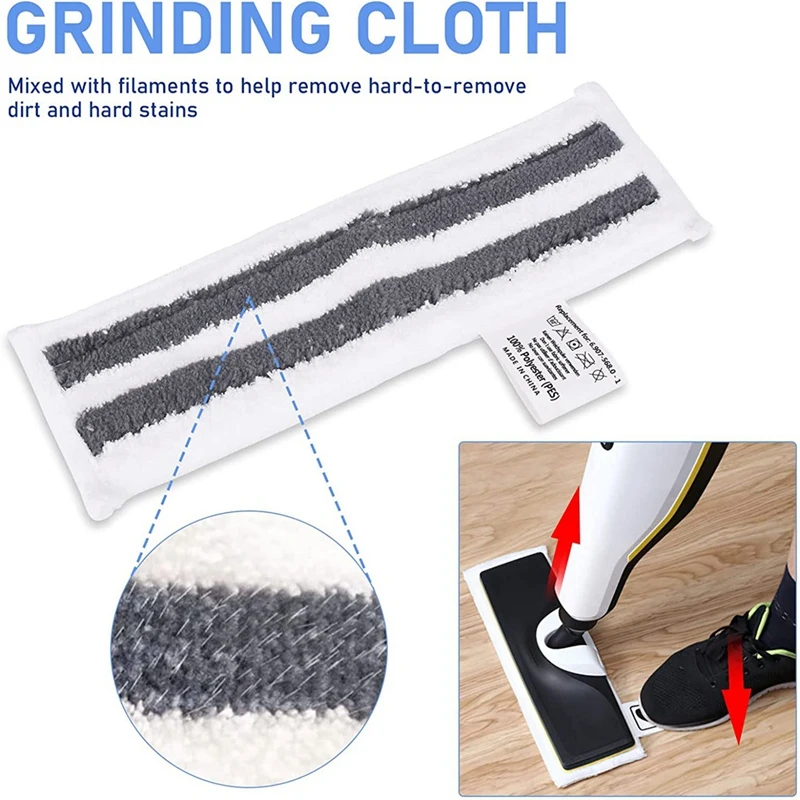 12 Piece Microfibre Cloth Set, Accessory Compatible For Karcher Steam Cleaner Easyfix SC2 SC3 SC4 SC5 image 3