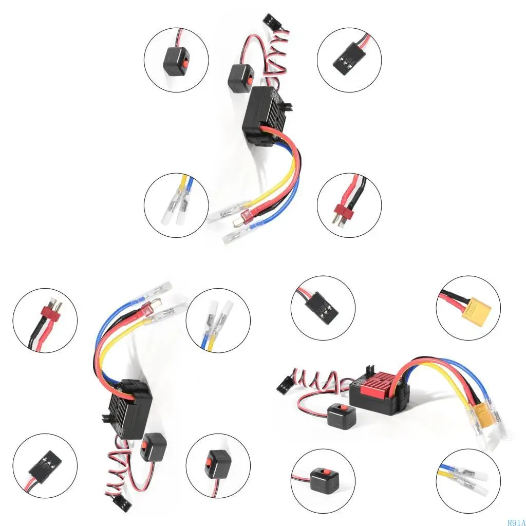 R91A High Performances Brushed ESC 360A Current Crawlers Short Course Compatible