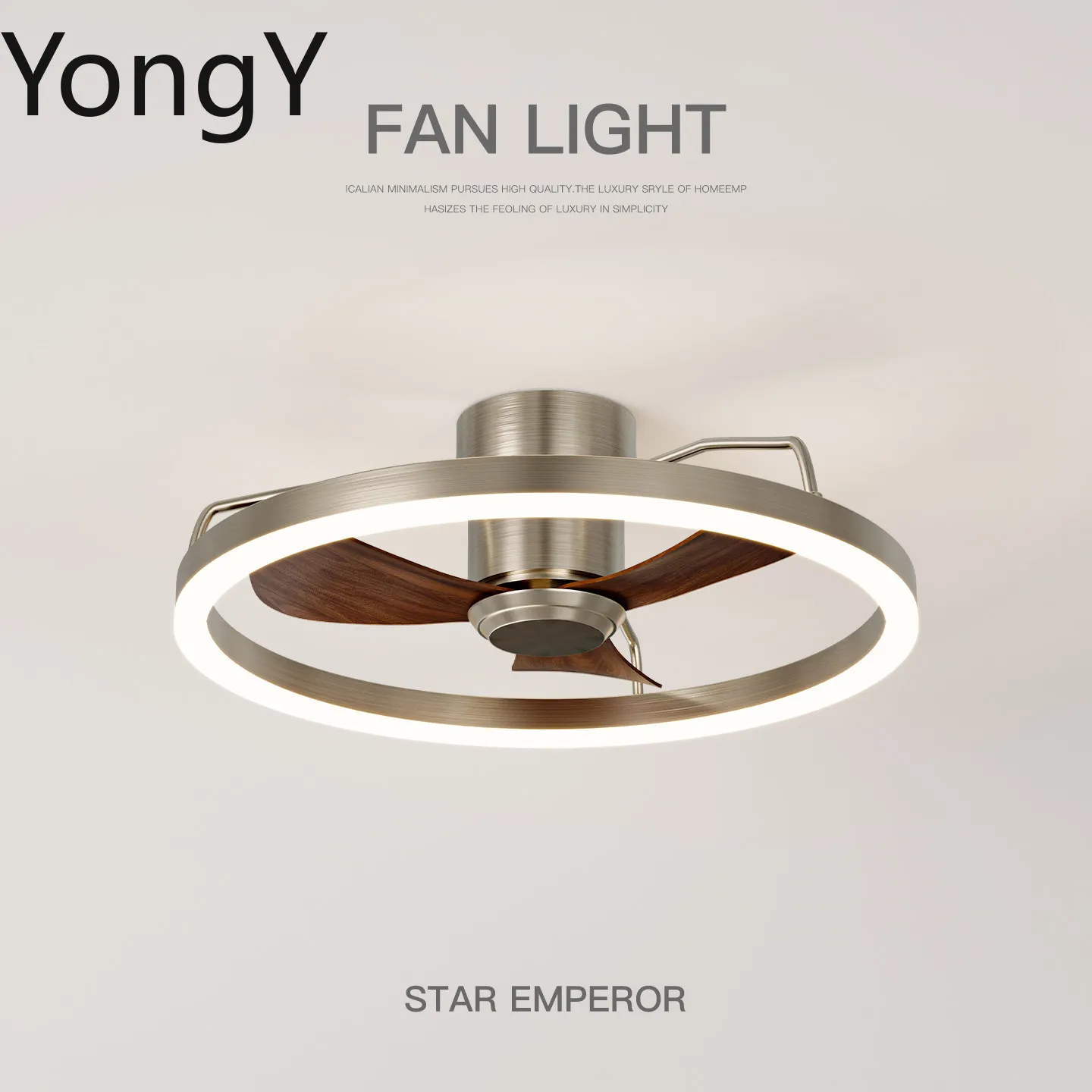 Ceiling fan light Bauhaus 2026 new bedroom ceiling fan light eye protection antique modern simple electric fan