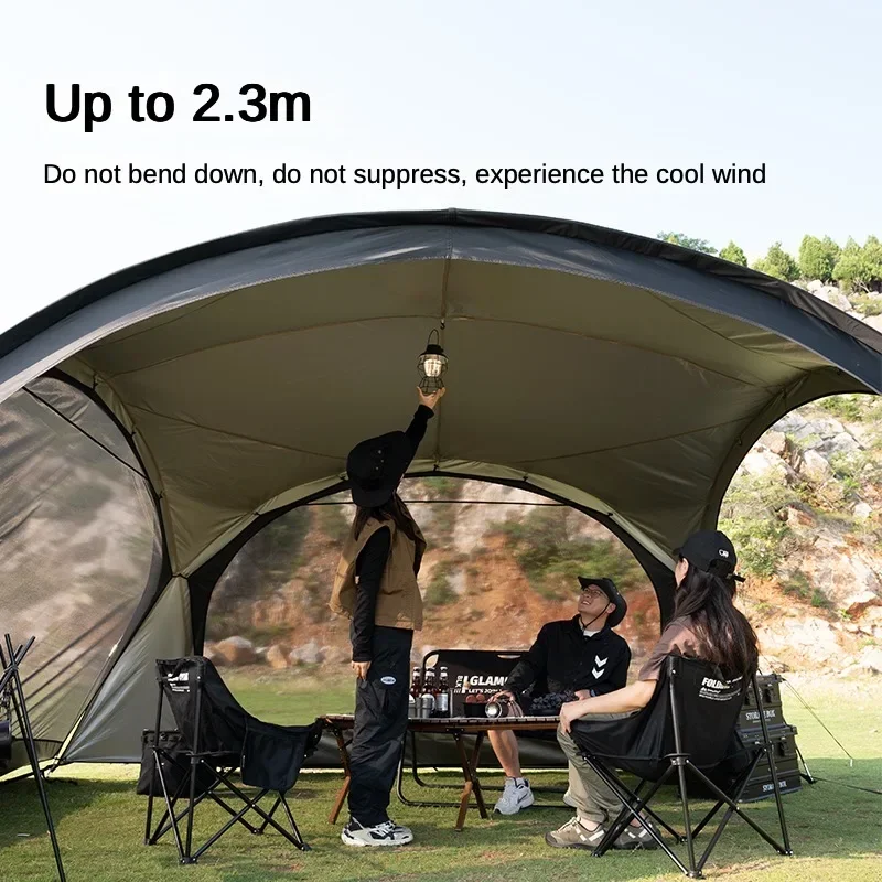 Imagem -03 - Camping Dome Tendas com Grande Canopy Toldo de Praia Impermeável Piquenique Pergola Lona de Jardim ao ar Livre Tendas para 810 Pessoas