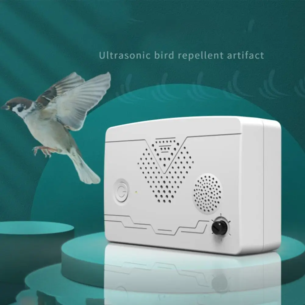 USB Rechargeable Ultrasonic Bird Repeller Electronic Bird Scarer Device Outdoor Garden Yard Animal Repellent Drive Away Tools