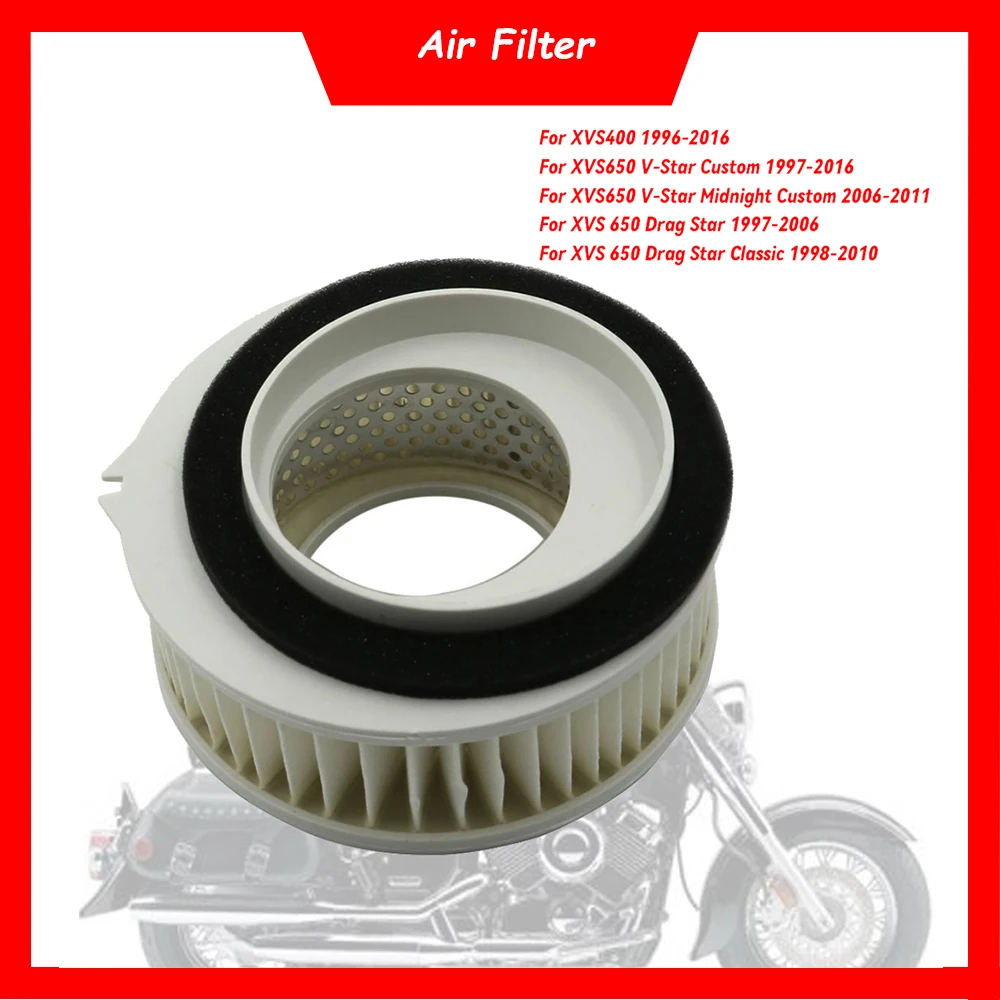 

Motorcycle Engine Air Filter Cleaner Air Intake Filter Element For Yamaha XVS400 XVS650 Custom V-Star XVS 400 600 Dragstar