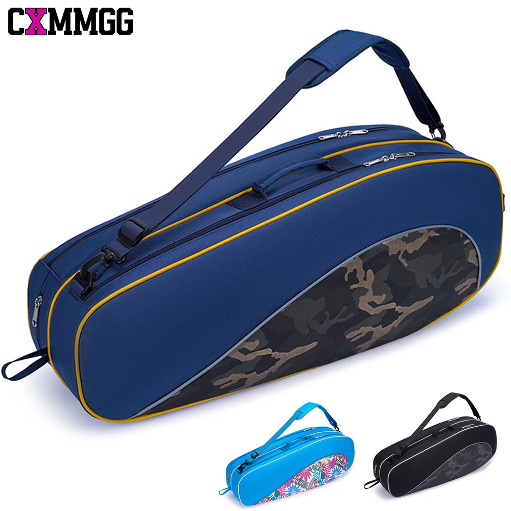 

Tennis Backpack for 6 Rackets，Large Racquet Bag with Shoe Compartment & Pocket,Convertible Sport Equipment Bag for Men Women