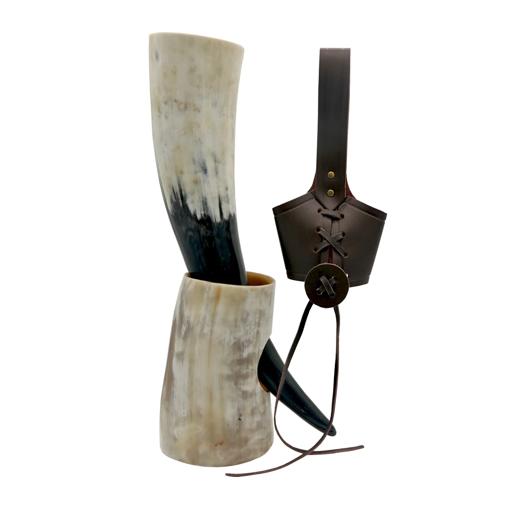 Handicrafts Viking Drinking Horn Cups Ale Beer Wine Goblet Chalice Tankard Ox Horn Beaker Vessels Viking Drinking Mug