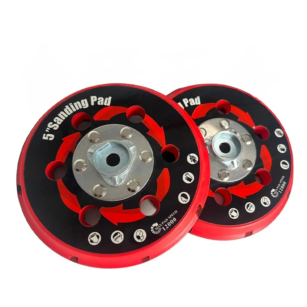 5 inch orbital sander pad with 15 hole layout and polyurethane composition optimized for high For velocity polishing equipment