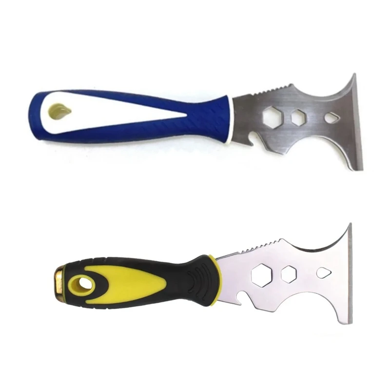 ABSJ-2PCS Verfschraper Set Roestvrijstalen Cement Schop Met Hamerkop Handvat Voor Houten Behang Grout Multi-Tool