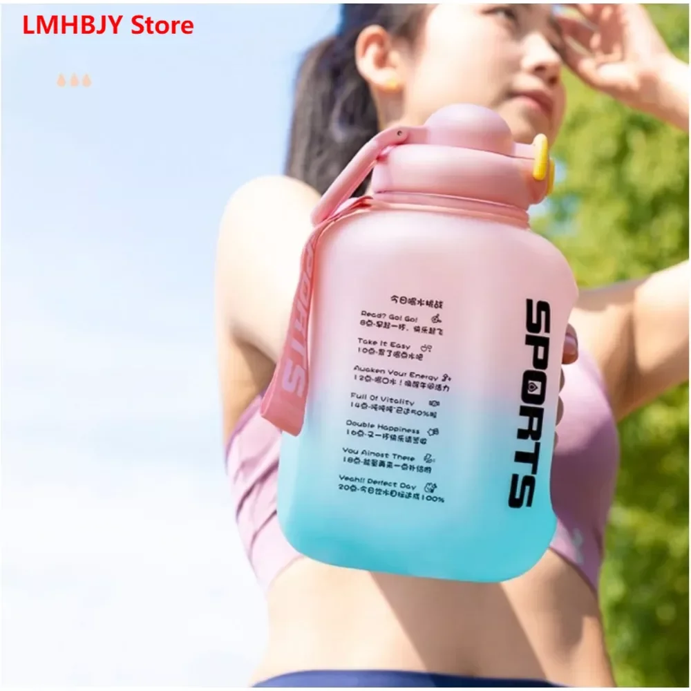 LMHBJY 1.6/2.5L Bouncing Straw Sports Gallon Water Bottle Fitness/home/outdoor, Making It Dust-proof and Leak-proof Kettle