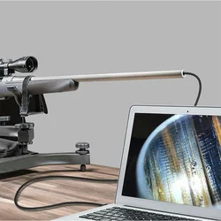 Rifle Bore Scope, 0.2inch Gun Barrel Borescope Camera with Side-View Mirror and Semi-Rigid Cable, for Windows, Mac and Android