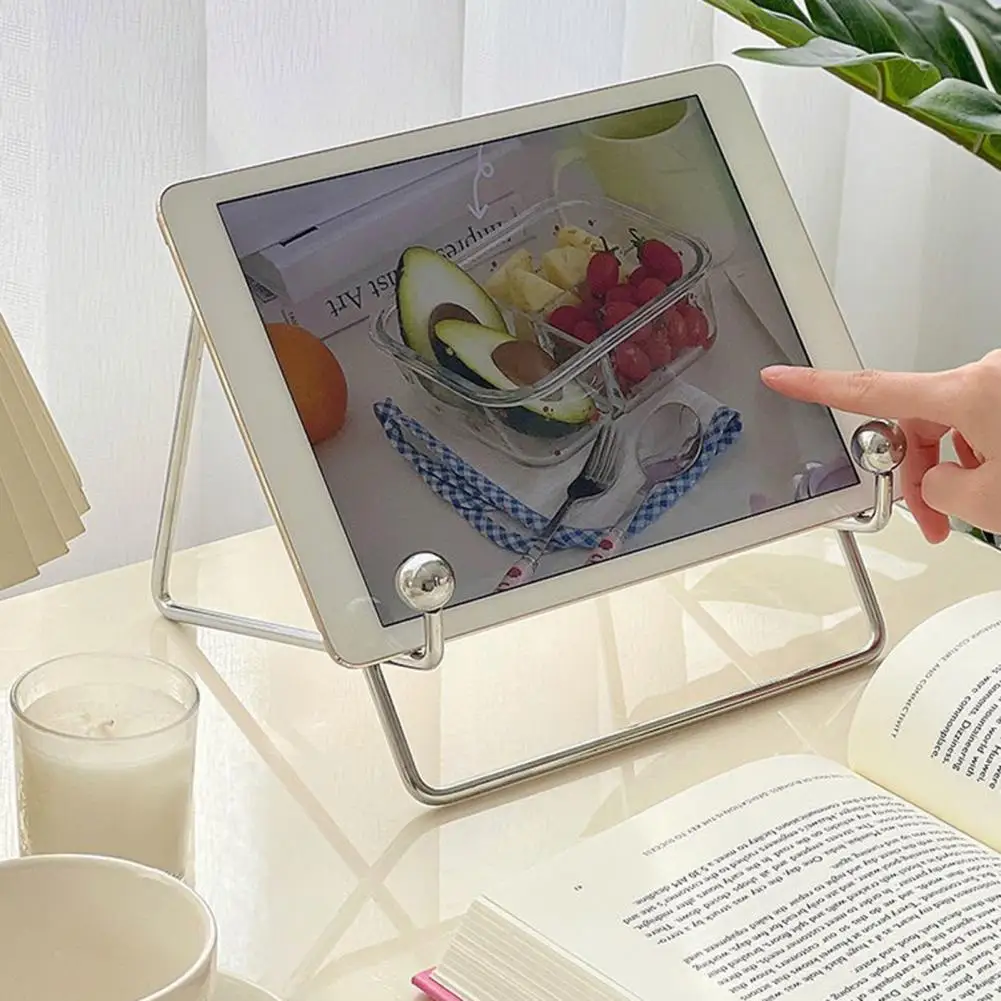 Recipe Display Stand Space Saving Easy Storage Recipe Rack High Hardness Geometric Modeling Recipe Rack Household Supply