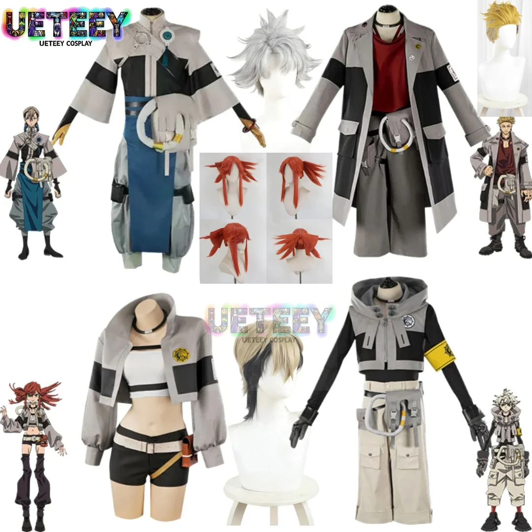 

UETEEY COS GACHIAKUTA Enjin Engine luther Zanca Liyao GACHI AKUTA Косплей Костюм Парик