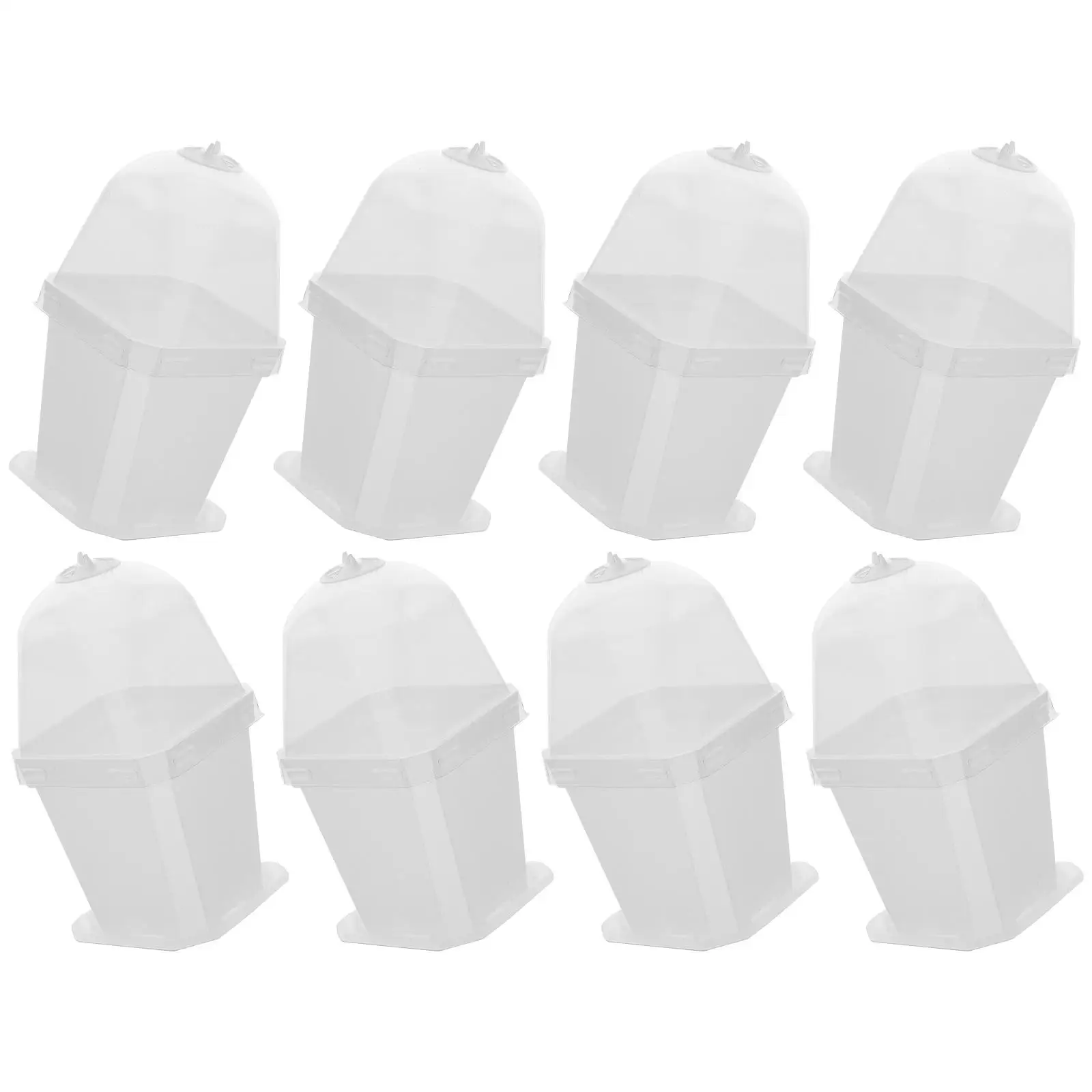 

10pcs Insulated Seedling Pots Lightweight Side Hole Design Practical Transparent Containers for Balcony Office Home Use Plastic