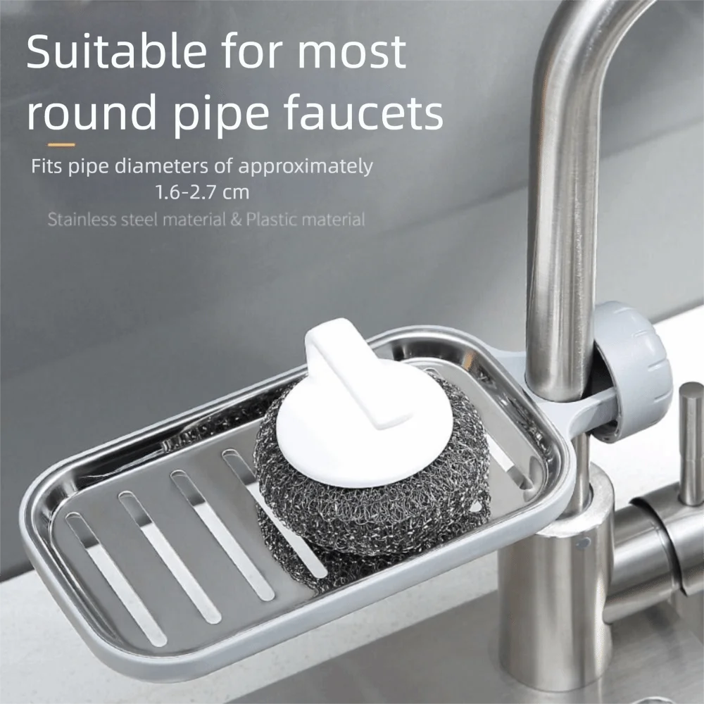 

Антикоррозийный держатель губки из нержавеющей стали, регулируемый дренаж, стойка для хранения раковины, отделочная стойка для хранения тряпок для бассейна