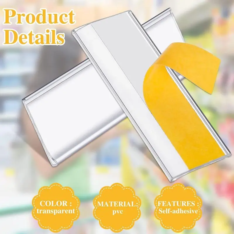 10-30PCSSelf-AdhesivePVCMaterial identification label rack slot supermarket product shelf label tag