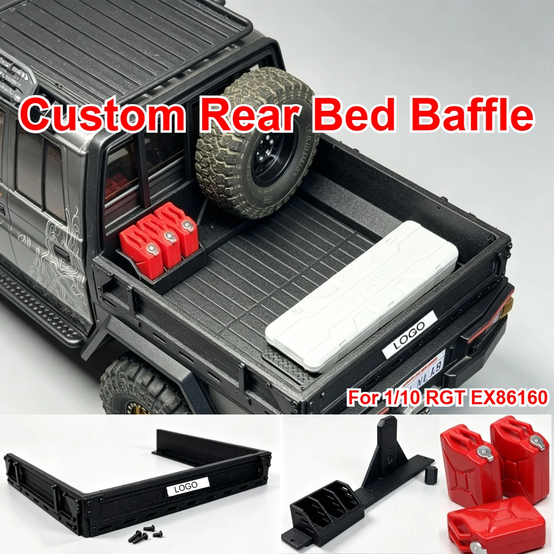 1/10 RC Off Road Car Simulated Rear Bed Baffle Custom Model Number For RGT EX86160 Decorative Styling Decor Upgrade Mod Parts