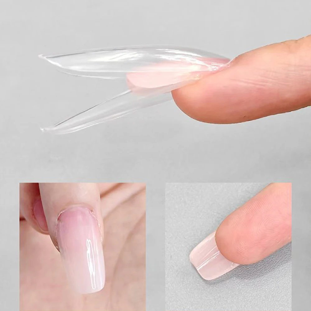 180 قطعة ساندويتش أشكال أظافر مزدوجة 15 حجم مسمار تمديد سريع أشكال مزدوجة نعش اللوز قالب علوي قالب سفلي بدون ورق للتقليم #3