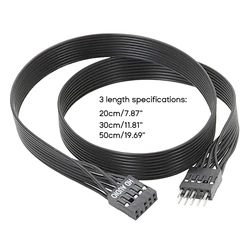 HDAudio 9pin Header Computer Motherboard Front Audio Extension Cable Male To Female Connection Flat Cable Drop Ship